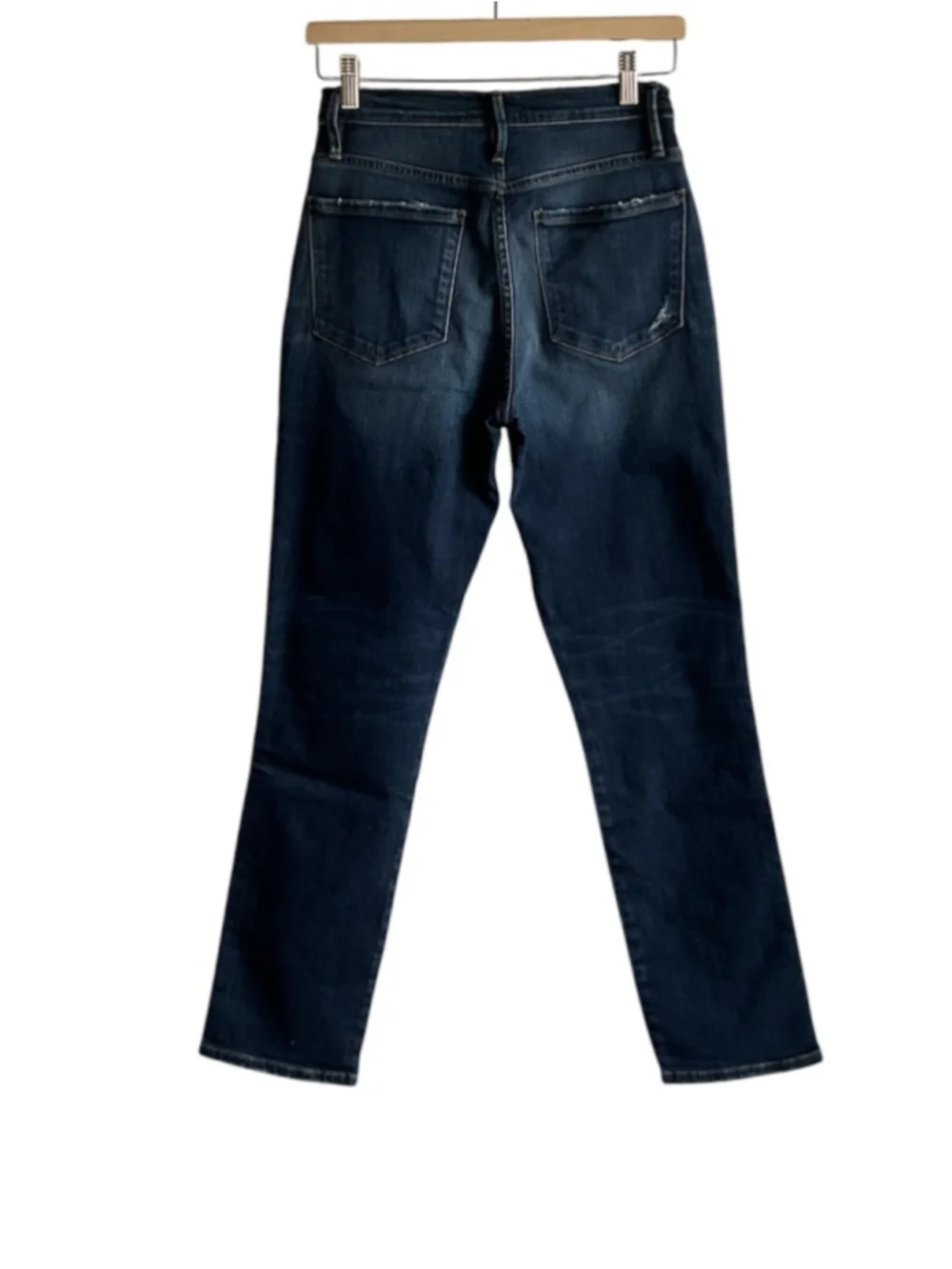 Frame Le Sylvie Slender Straight Dark Blue Jeans, size 26 - Picture 2 of 10